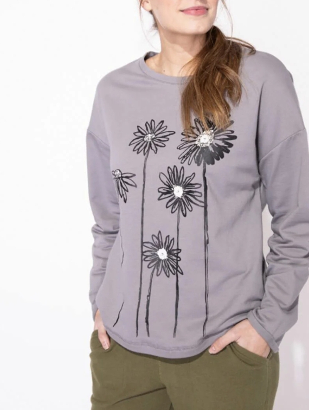 Escape By Habitat Daisy Pullover Top S.XL NWT